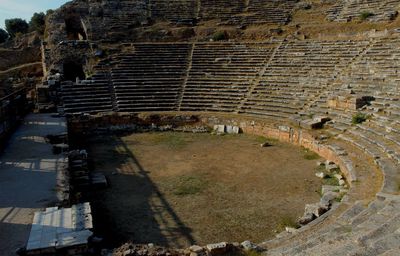 High angle view of old ruins