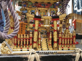 Low section of buddha statue at temple