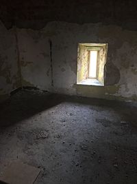 Interior of abandoned house