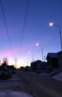 Cars on street in winter
