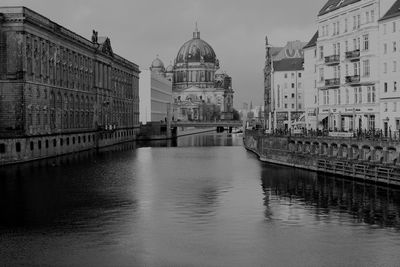 Bridge over river in city