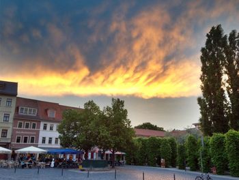 Scenic view of landscape against cloudy sky