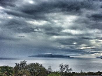 Cloudy sky over sea