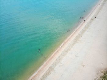 High angle view of beach