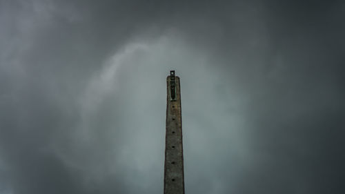 Low angle view of tower against sky