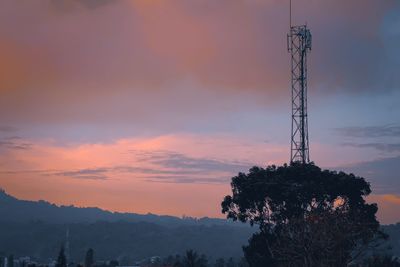 Silhouette tree against sky during sunset