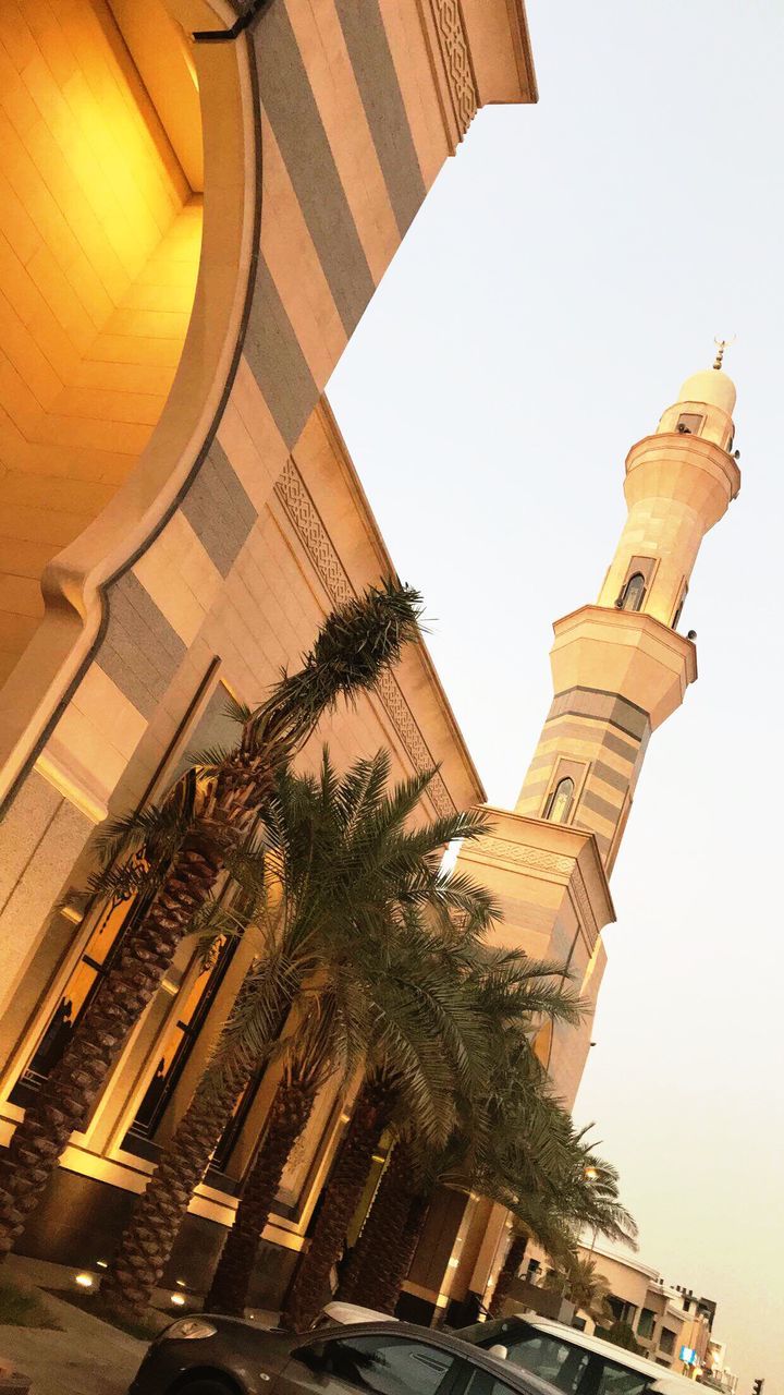 architecture, built structure, low angle view, building exterior, religion, spirituality, place of worship, no people, tree, sky, day, city, outdoors