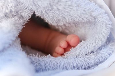 Close-up of baby sleeping