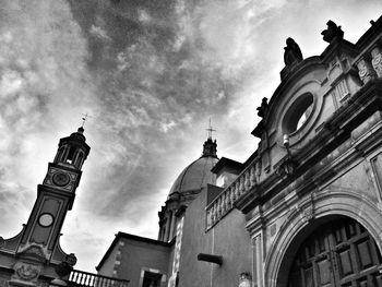 Low angle view of church against sky