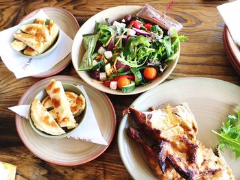 Close-up of food served in plate