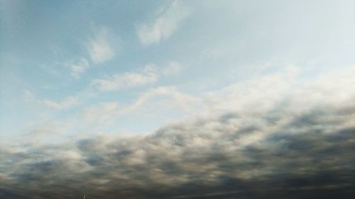 Low angle view of clouds in sky
