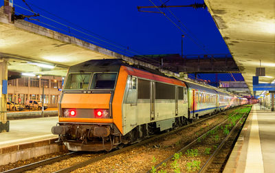 Train at railroad station