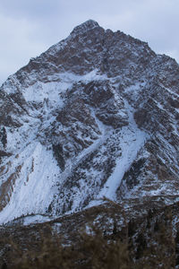 Scenic view of snowcapped mountain against sky