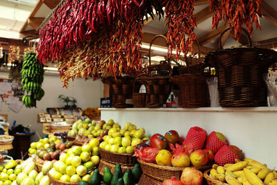 Fruits for sale in market stall