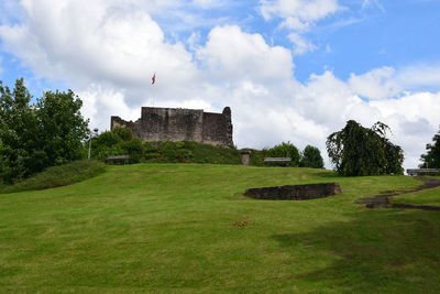 View of fort against cloudy sky