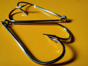 High angle view of eyeglasses on table