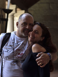 Portrait of couple standing outdoors