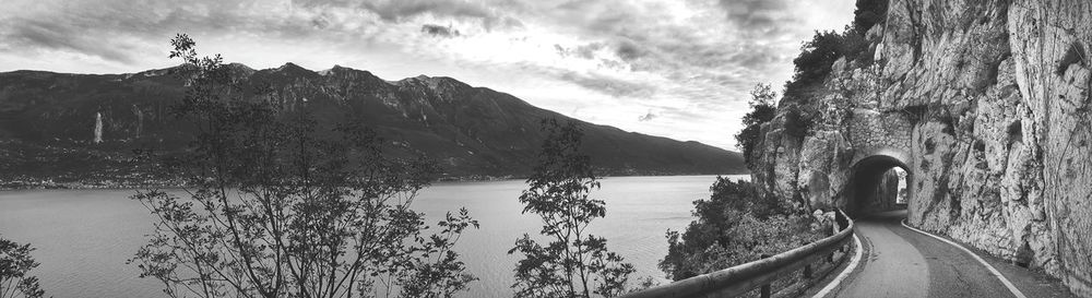 Panoramic view of lake against sky