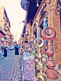 View of market stall