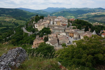 High angle view of townscape