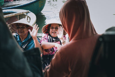 Portrait of people in traditional clothing