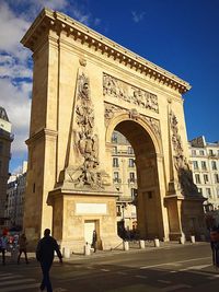 Low angle view of historic building