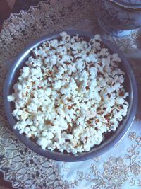 High angle view of food in plate