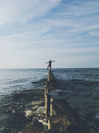 Scenic view of sea against sky