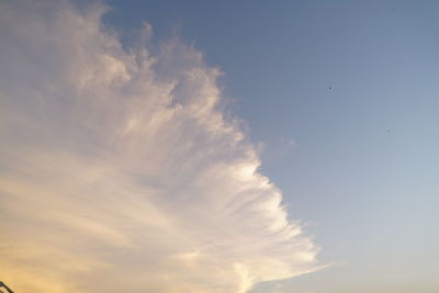 Low angle view of sky during sunset