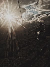 Ski lift against sky