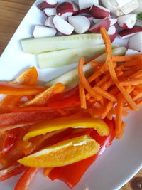 Close-up of vegetables in plate