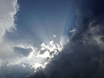 Low angle view of cloudy sky
