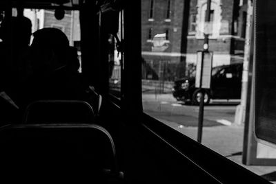 Man traveling in bus