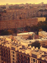 High angle view of cityscape