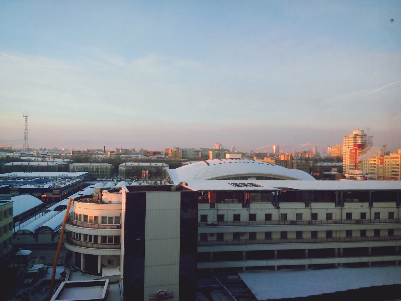 building exterior, architecture, built structure, city, sky, residential structure, residential building, sunset, cityscape, residential district, building, house, high angle view, outdoors, no people, cloud - sky, city life, sunlight, roof, crowded