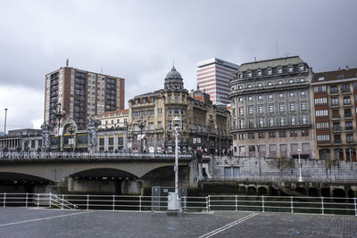 Buildings in city against sky