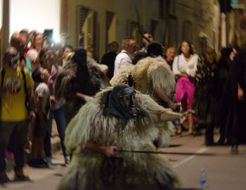 People walking on street