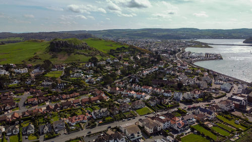 North wales, deganwy. drone photo 2022