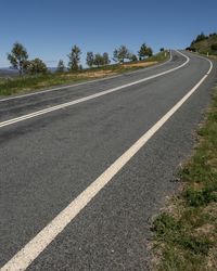 Surface level of road against sky