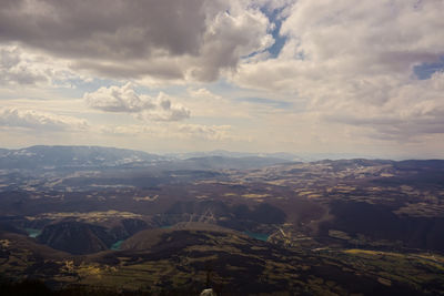 Scenic view of bocac, vrbas canyon and banjaluka hills