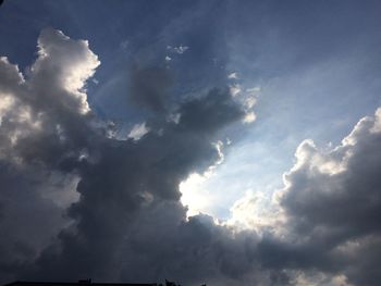 Low angle view of cloudy sky