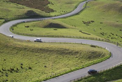 Long windy driving road