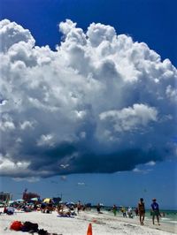 View of sea against cloudy sky