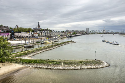 View of the river waal near nijmegen , the netherlands