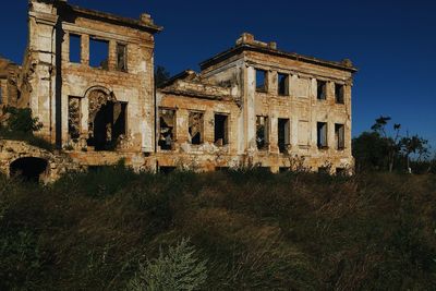 Old building against clear sky