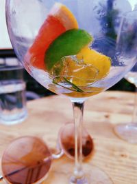 Close-up of drink on table