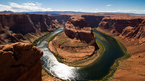 Aerial view of rock formation