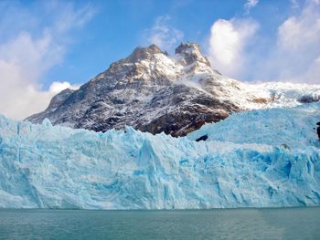 Scenic view of snow covered mountain