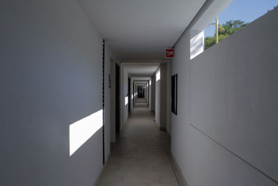 Sunlit building corridor