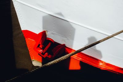Close-up of red wall